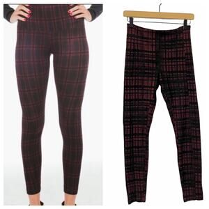 Lyssé Mara Plaid High Waist Ponte Leggings - Small